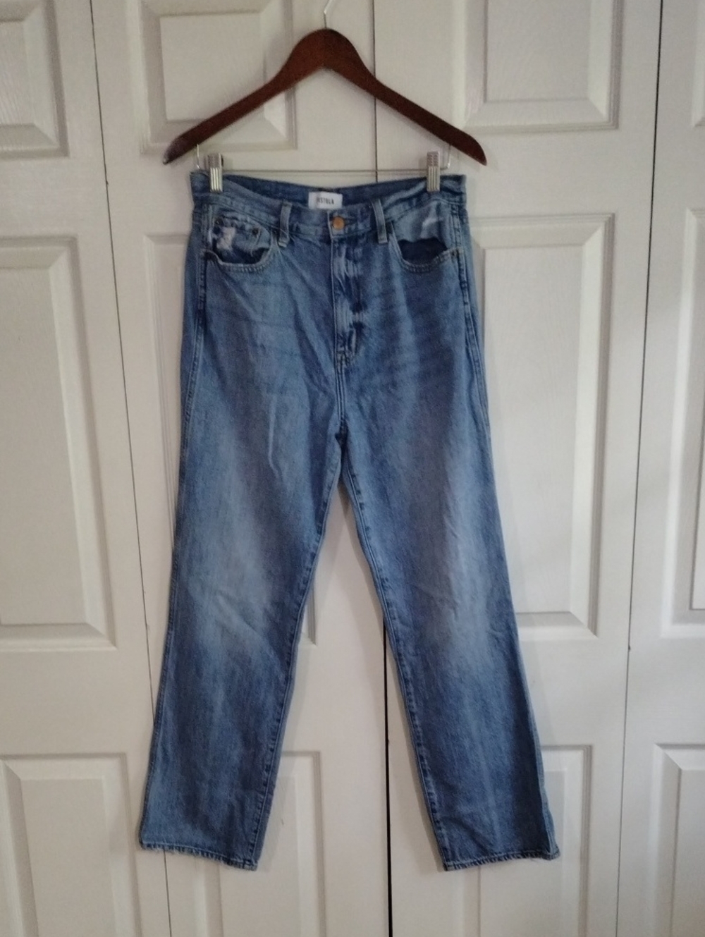 pistola Super High Rise Cassie Light Wash Straight Leg Jeans Size 29